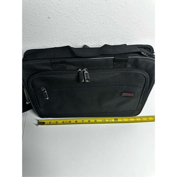 Luro Black Computer Laptop Bag with Handle and Strap - Picture 5 of 11